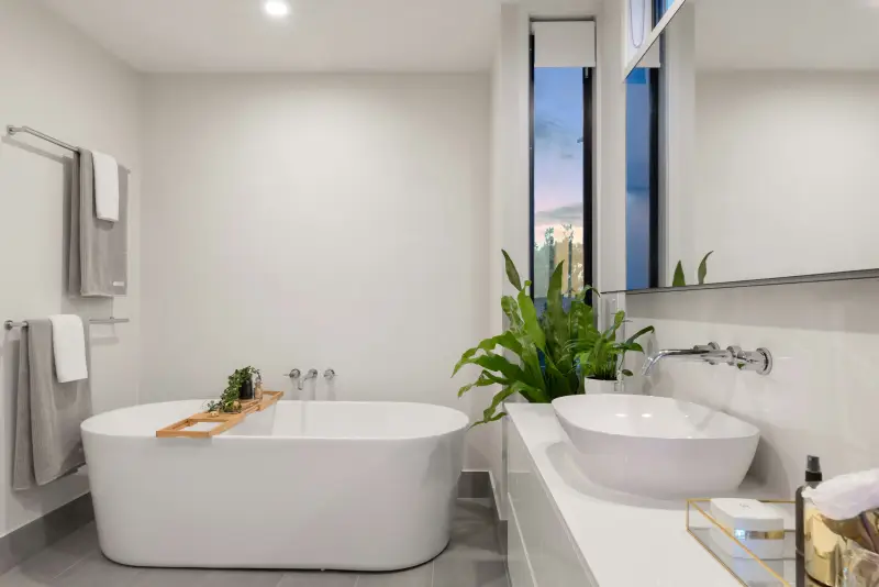 vasca freestanding, resina in bagno