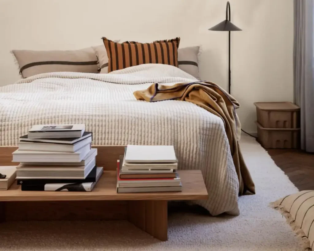 arredare la camera da letto matrimoniale panchina ai piedi del letto