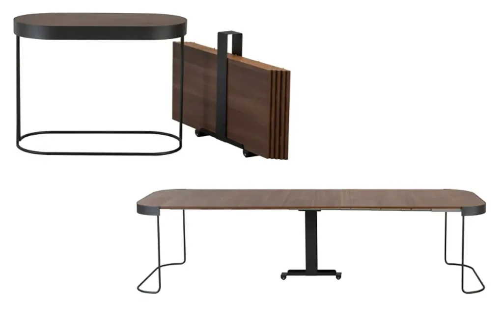 arredare il soggiorno: consolle allungabile di design