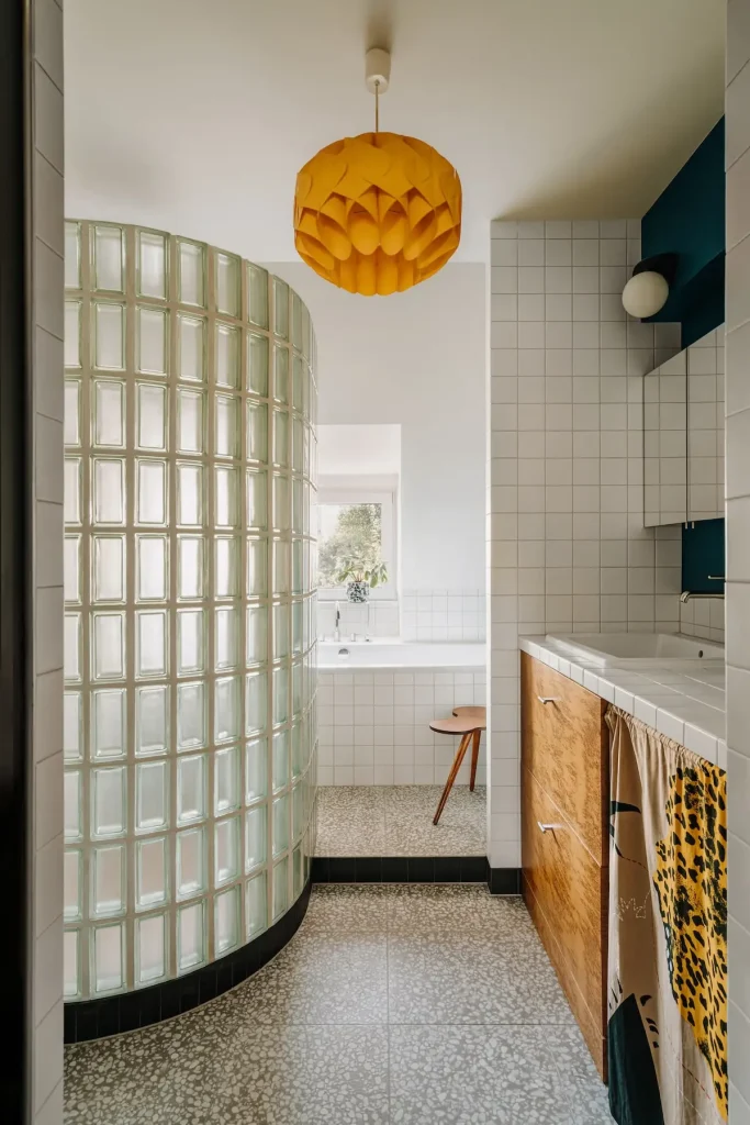 parete bagno in vetrocemento